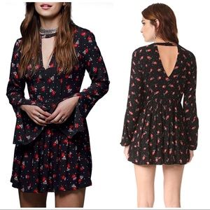 Free People Tegan Printed Floral Mini Dress Size 2